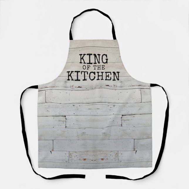Rustic Funny King of the Kitchen  Apron (Front)