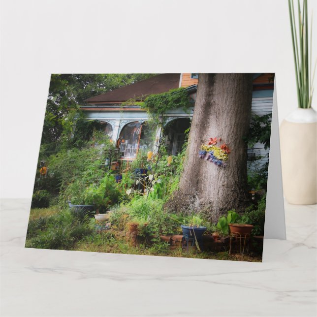 RUSTIC GARDEN Jumbo Greeting Card (Front)