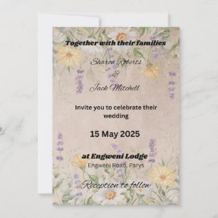 RUSTIC GARDEN ROMANCE 1 INVITATION