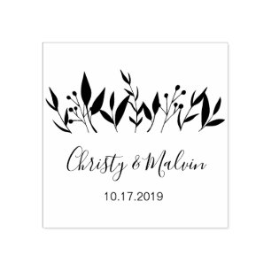 Rustic Garden Save the date logo Self-inking Rubber Stamp