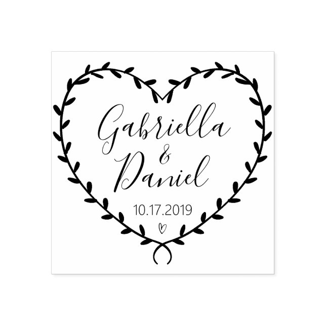Rustic Garden Save the date logo Self-inking stamp (Imprint)
