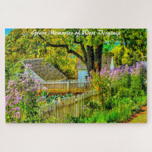 Rustic Garden West Virginia.Christmas Greetings Ji Jigsaw Puzzle
