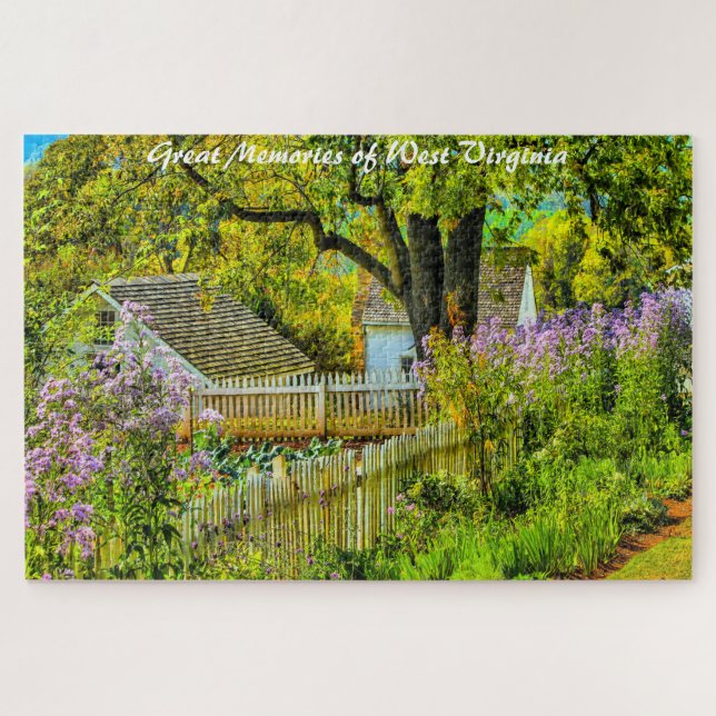 Rustic Garden West Virginia.Christmas Greetings Ji Jigsaw Puzzle (Horizontal)