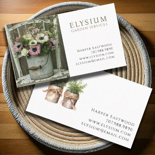 Rustic Gardener Wildflowers Business Card