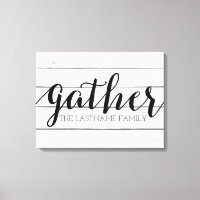 Rustic Gather - Shiplap Wood with Custom Family
