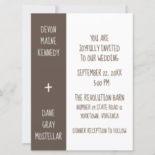 Rustic Gender-Neutral Barn Wedding Invitation Card