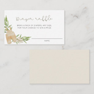 Rustic Gender Neutral Diaper Raffle Enclosure Card