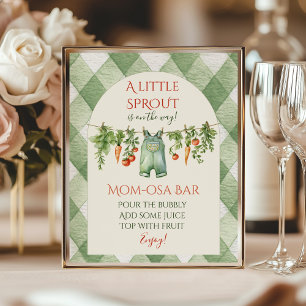 Rustic Gender Neutral Sprout Baby Shower Mimosa Poster