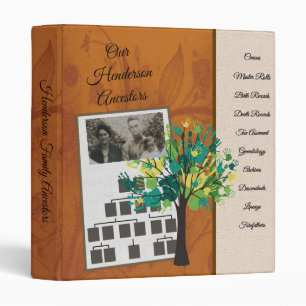 Rustic Genealogy Terms Family Tree Album Binder
