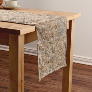 Rustic Geology Rock Texture Medium Table Runner