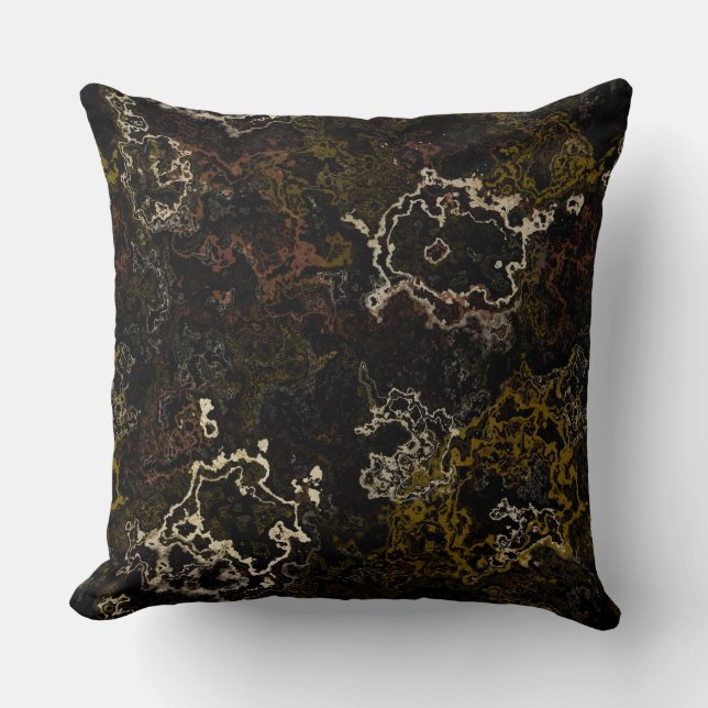 Rustic Geometric Abstraction Throw Pillow (Front)