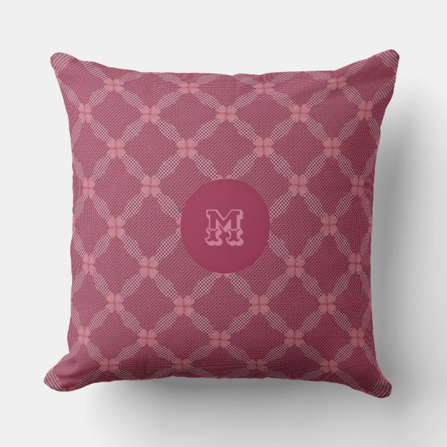 Rustic Geometric Pattern Throw Pillow (Front)