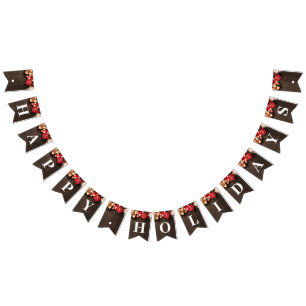 Rustic Gift Box, Christmas Party Bunting Flags