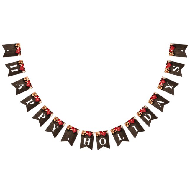 Rustic Gift Box, Christmas Party Bunting Flags (All)