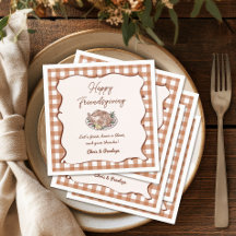 Rustic Gingham Friendsgiving Thanksgiving Dinner