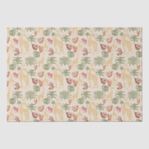 Rustic Giraffe Floral  Tissue Paper