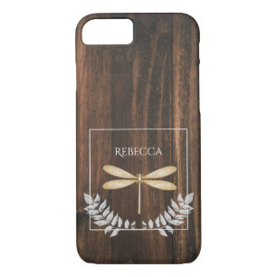 Rustic Gold Dragonfly Personalized Case-Mate iPhone Case