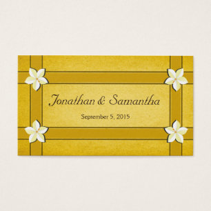 Rustic Gold Floral Wedding Favour Favour Tags