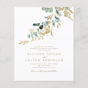 Rustic gold greenery Budget All In One Wedding