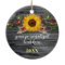 Rustic Gold Red Wood Name Sunflower Christmas