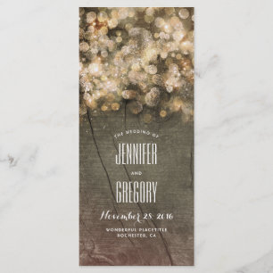 Rustic Gold String Éclairage Programmes de mariage