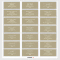 Rustic Gold Typography Guest Address Labels