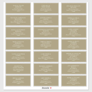 Rustic Gold Typography Guest Address Labels
