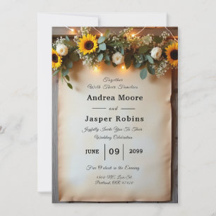 Rustic Golden Hour Gatherings Invitation