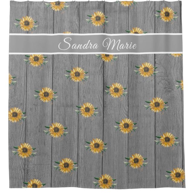 Rustic Golden Yellow Sunflower  Wood |   (Front)
