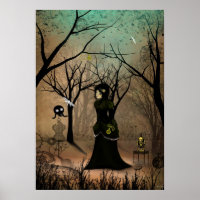 Rustic Goth Steampunk Art Victorian Girl Poster