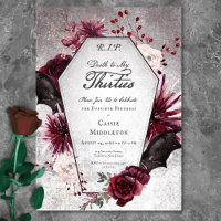 Rustic Gothic Death to My Thirties 40th Birthday