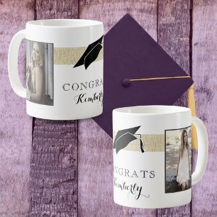 Rustic Graduate Congratulations Graduation 2 Photo Coffee Mug