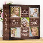 Rustic Graduate Monogram 5 Photo Collage Scrapbook Binder<br><div class="desc">Graduation Photo Album & Graduate Memory Book ~ 5 photo collage graduation photo album on rustic wood. Customize with 5 of your favourite senior or college photos, and personalize with monogram initial, name, graduating year, high school or college initials. These unique trendy and stylish graduation binders will be a treasured...</div>