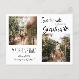 Rustic Graduate Save The Date Country Photo Announcement Postcard
