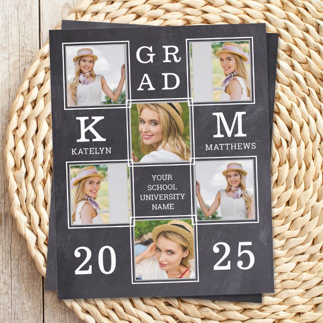 Rustic Graduation 6 Photo Budget Invitation (Creator Uploaded)