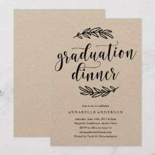 Rustic Graduation Dinner Invitation