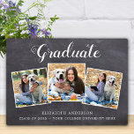 Rustic Graduation Graduate Photo Collage  Plaque<br><div class="desc">Celebrate your graduate and give a special personalized gift with this custom photo collage graduation plaque. This unique photo collage graduate plaque is will be a treasured keepsake. Customize with 3 of your favourite senior or college photos, and personalize with graduating year, name, high school or college. See 'personalize this...</div>