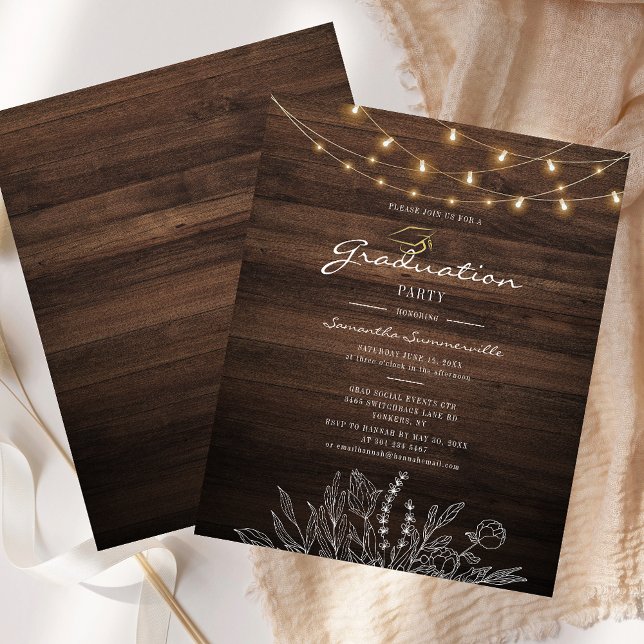 Rustic Graduation Party 2026 Invitation (Rustic Graduation Party 2025 Invitation)