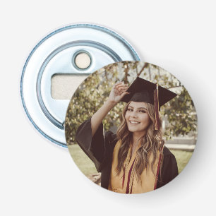 Rustic Graduation Party Personalized Photo & Name Bottle Opener