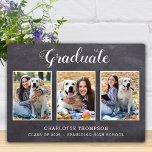 Rustic Graduation Photo Collage Keepsake Plaque<br><div class="desc">Celebrate your graduate and give a special personalized gift with this custom photo collage graduation plaque. This unique photo collage graduate plaque is will be a treasured keepsake. Customize with 3 of your favourite senior or college photos, and personalize with graduating year, name, high school or college. See 'personalize this...</div>