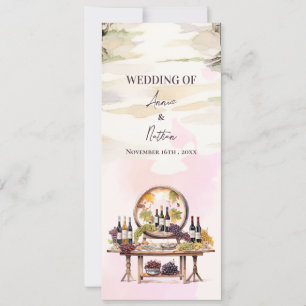 Rustic Grapevine-Inspired Winery Wedding Program