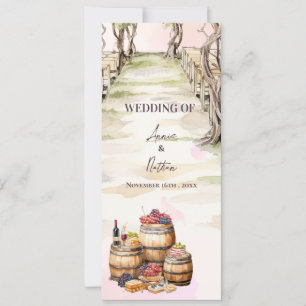 Rustic Grapevine-Inspired Winery Wedding Program