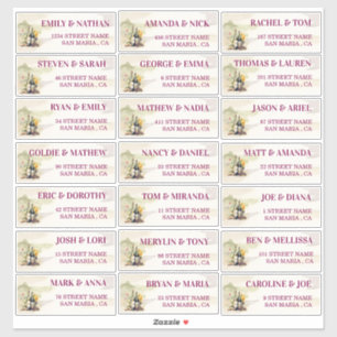 Rustic Grapevine Wedding Guest Address Labels