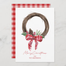 Rustic Grapevine Wreath Merry Christmas