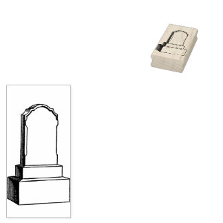 Rustic Gravestone Headstone Vintage Rubber Stamp