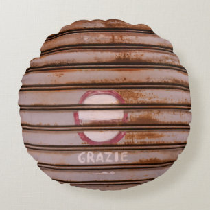 Rustic Grazie Shutter Napoli 1 Round Pillow