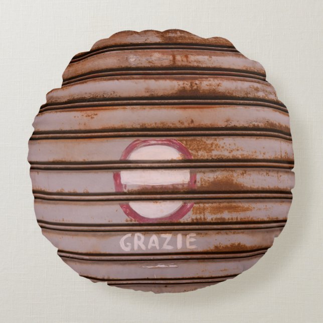Rustic Grazie Shutter Napoli 1 Round Pillow (Front)