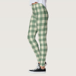 Rustic Green Gingham Modern Christmas Leggings<br><div class="desc">Rustic Christmas leggings featuring a vintage style gingham pattern.</div>