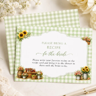 Rustic Green Gingham She's Fresh Off The Market Enclosure Card