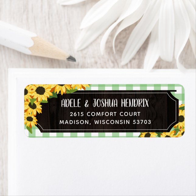 Rustic Green Gingham & Sunflowers BBQ Baby Shower (Insitu)